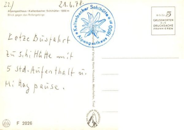 Kaltenbach  Zillertal Tirol AT Alpengasthaus Kaltenbacher Skihuette mit Rofangeb – Bild 2