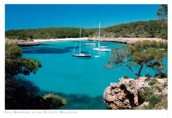 Cala Mondrago Mallorca ES Panorama Segeljachten