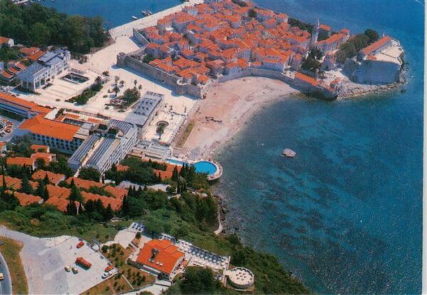 Budva Montenegro Fliegeraufnahme