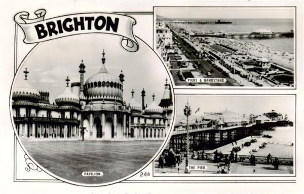 Brighton  East Sussex UK Pavilion Piers and Bandstand The Pier