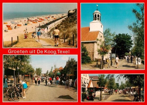 De Koog Texel NL Strand Promenade Kirche