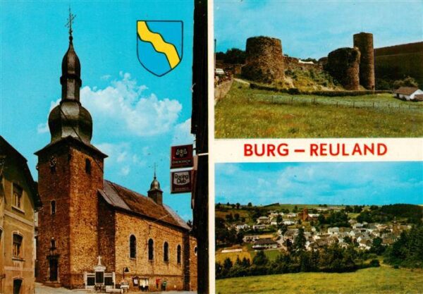 Reuland Burgreuland Burg-Reuland Belgie Kirche Schlossruine Panorama