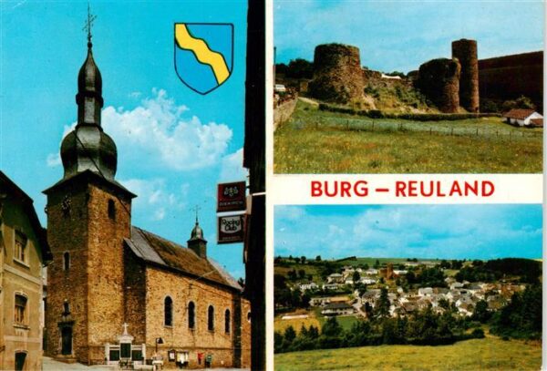 Reuland Burgreuland Burg-Reuland Belgie Kirche Schlossruine Panorama