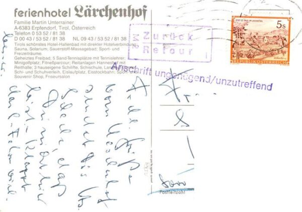 Erpfendorf Tirol AT Ferienhotel Laerchenhof Panorama Skischule – Bild 2