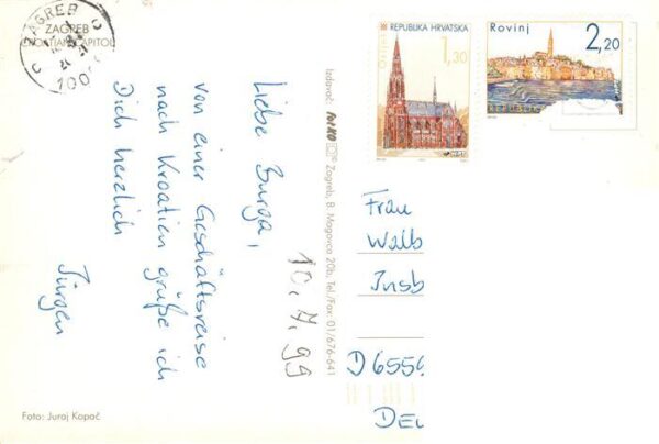 Zagreb Agram Croatia Fliegeraufnahme – Bild 2