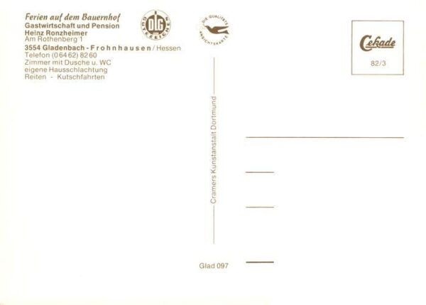 Frohnhausen Gladenbach Pferdekoppel Pension Ronzheimer Gaststube Pferdekutsche P – Bild 2