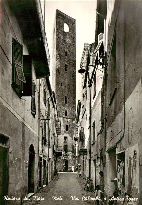 Noli Liguria IT Via Colombo e Antica Torre