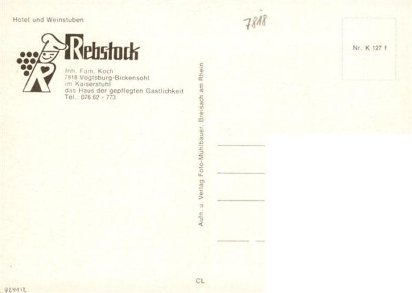 Bickensohl Vogtsburg Kaiserstuhl Hotel und Weinstuben Rebstock – Bild 2