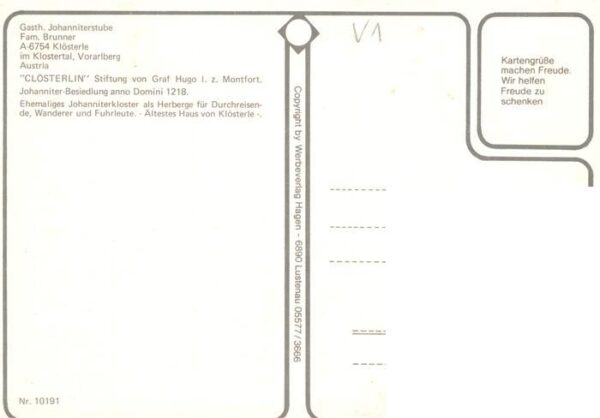 Kloesterle Vorarlberg Gathaus Johanniterstube Gastraeume – Bild 2