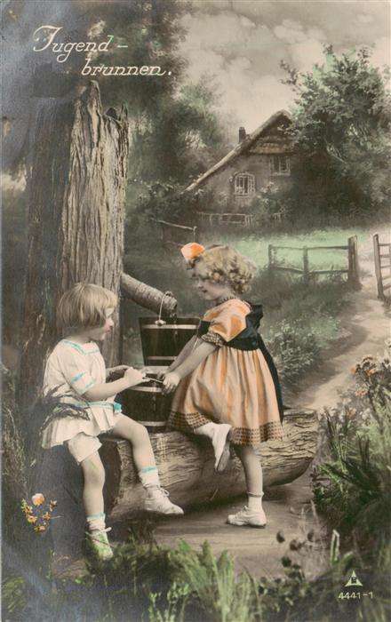 Foto PH Nr. Nr. 4441-1 Jugend-brunnen Kinder