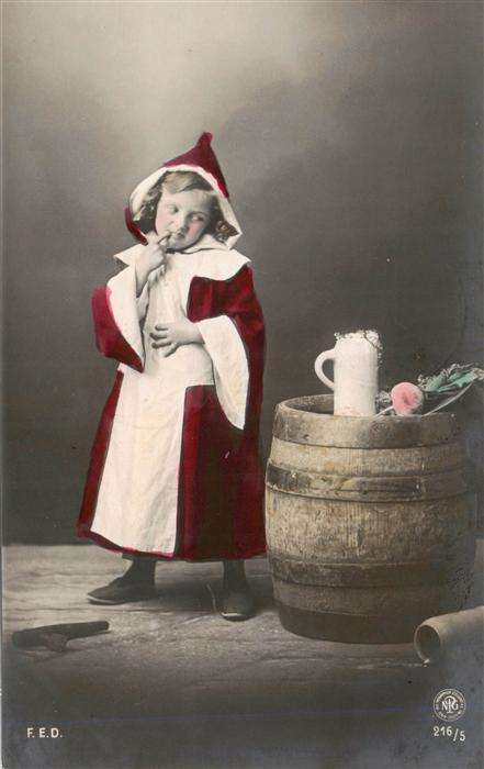 Foto NPG Nr. Nr. 216/5 F.E.D. Kind Weihnachtsmann