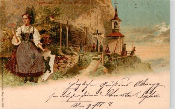 Verlag Kuenzli Zuerich Nr. Nr. 5044 Frau Kirche Trachten