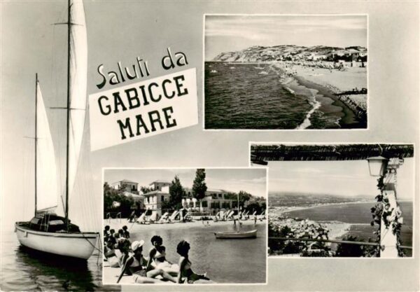 Gabicce Mare IT Segelpartie Strand Panorama
