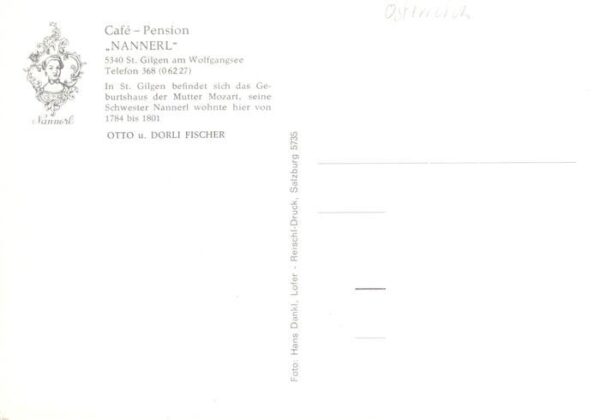 St Gilgen  Wolfgangsee AT Cafe Pension Nannerl – Bild 2