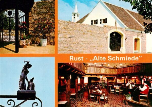 Rust Burgenland Heurigen Restaurant Alte Schmiede Eingang Gasthaus Wirthausschil