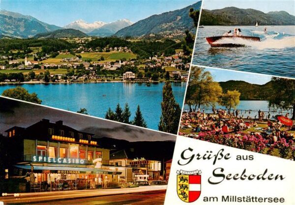 Seeboden Millstaettersee Kaernten AT Panorama Bootspartie Liegewiese Spielcasino