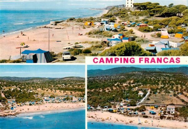 Vendrell El Vendrell ES Camping Francas Playa Fliegeraufnahmen