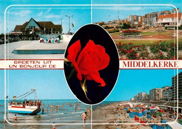 Middelkerke Belgie Teilansichten Strand Gaststaette Hotels Parkanlagen Ausflugsb