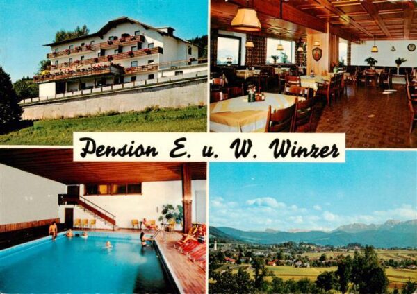 St Georgen Attergau Pension Winzer Gastraum Hallenbad Panorama