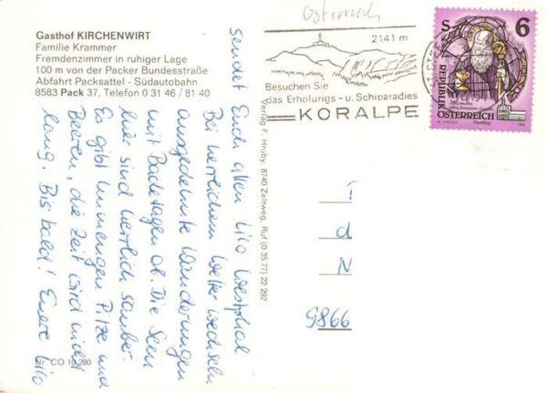 Pack Steiermark AT Gasthof Kirchenwirt Fliegeraufnahme – Bild 2