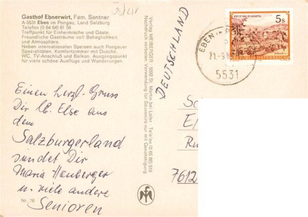 Eben Pongau Salzburg AT Gasthof Ebnerwirt Gaststube Panorama – Bild 2