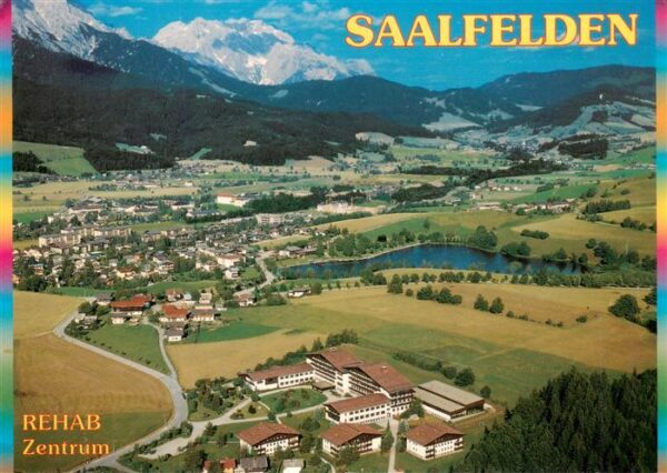 Saalfelden Steinernes Meer AT Fliegeraufnahme mit Rehazentrum