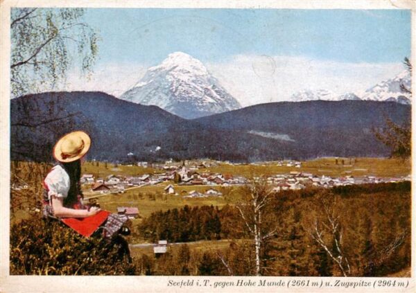 Seefeld Tirol mit Hohe Munde und Zugspitze
