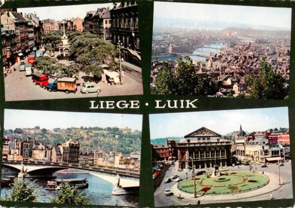 Liege Luettich Luik Belgie Markt Panorama Bruecke Stadtplatz