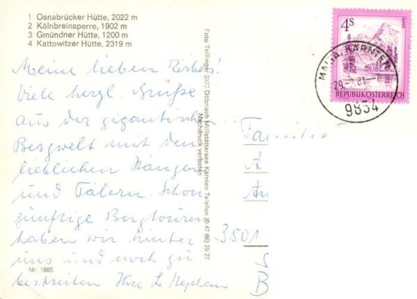 Maltatal Kaernten AT Osnabruecker Huette Koelnbreinsperre Gmuendner Huette Katto – Bild 2
