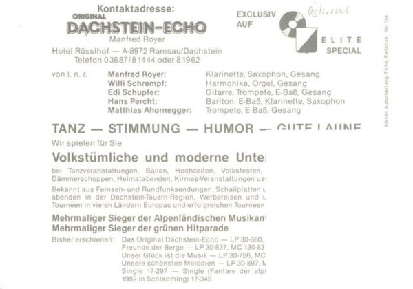 Ramsau am Dachstein Schladming Obersteiermark AT Original Dachstein Echo Musikka – Bild 2