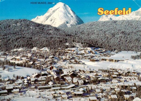 Seefeld Tirol Panorama Hoehenluftkurort Wintersportplatz Blick gegen Hohe Munde