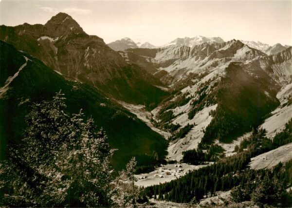 Baad-Mittelberg Kleinwalsertal AT Panorama Kleinwalsertal Alpen