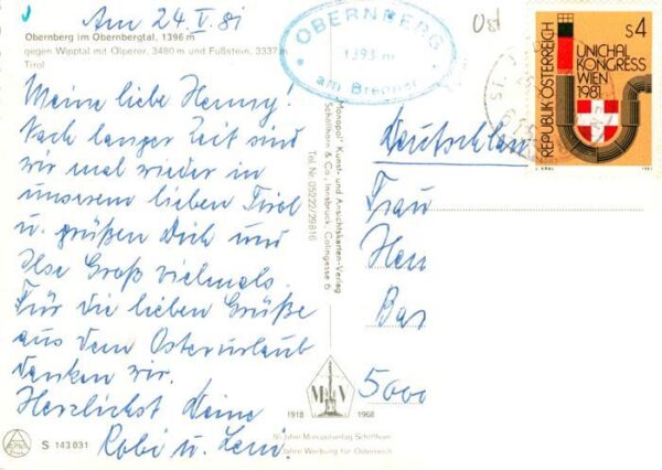 Obernberg Brenner Tirol AT mit Wipptal Olperer und Fusstein – Bild 2