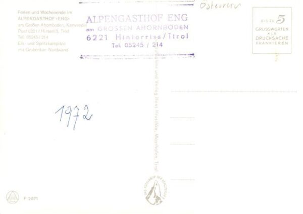 Hinterriss Tirol AT Alpengasthof Eng Panorama – Bild 2