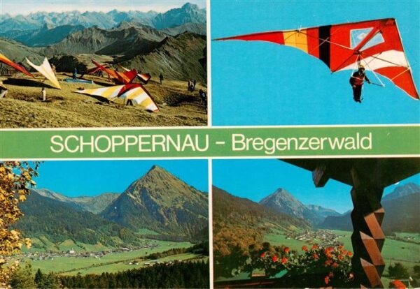 Schoppernau Vorarlberg AT Drachenflugplatz Panorama Fliegeraufnahme