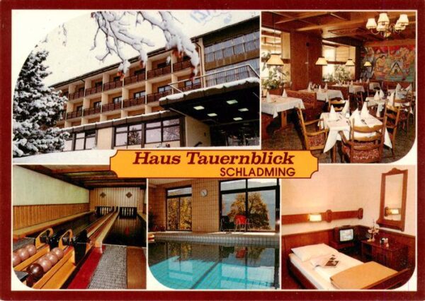 Schladming Obersteiermark AT Haus Tauernblick Gaststube Kegelbahn Hallenbad Zimm