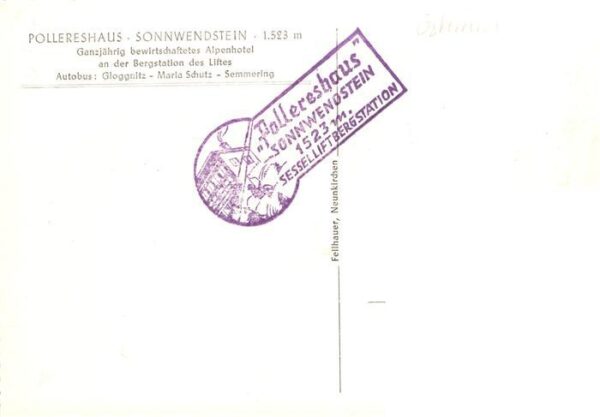 Gloggnitz Niederoesterreich AT Pollereshaus Sonnwendstein Alpenhotel – Bild 2