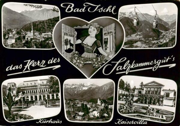 Bad Ischl Salzkammergut AT Panorama Seilbahn Kurhaus Kaiservilla