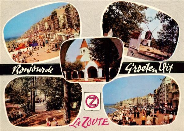 Le Zoute Knocke-Heist Knocke-sur-Mer Belgie Strandpartien Kirche Muehle Wald
