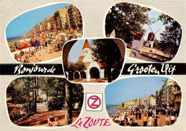 Le Zoute Knocke-Heist Knocke-sur-Mer Belgie Strandpartien Kirche Muehle Park