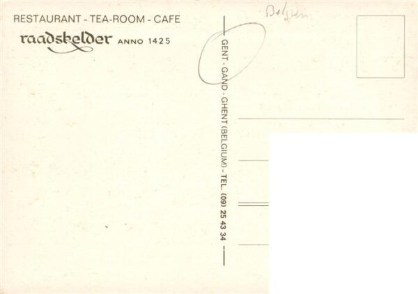 Gent Gand Flandre Restaurant Tea Room Cafe Raadskelder – Bild 2