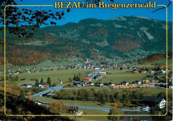Bezau Vorarlberg mit Sonderdach und Niedere Fliegeraufnahme