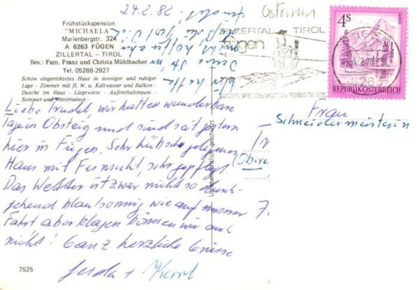 Fuegen Zillertal Tirol AT Haus Michaela Gastraeume – Bild 2