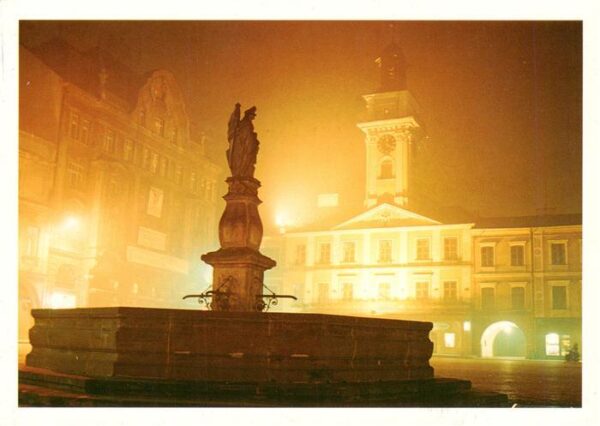 Cieszyn Teschen Oberschlesien PL Rynek noca