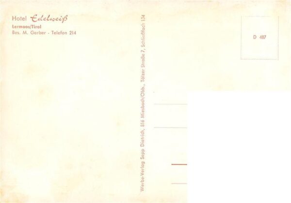 Lermoos Tirol AT Hotel Edelweiss Restaurant Fremdenzimmer – Bild 2