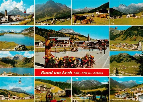 Lech Vorarlberg Seilbachn Oberlech Alpvieh Zug Monzabonsee Spillersee Schwimmbad