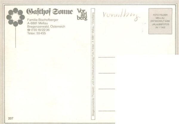 Mellau Vorarlberg Gasthof Sonne Gastraum Panorama – Bild 2