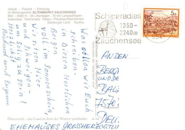 Zauchensee Altenmarkt im Pongau AT Panorama Kirche Ortspartie Langlauf – Bild 2