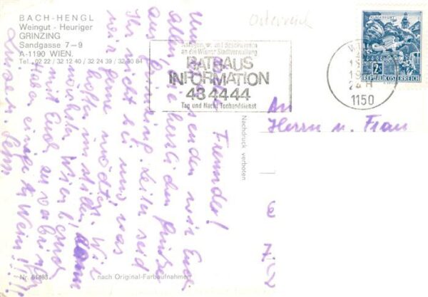 Grinzing Doebling Wien AT Bach Hengl Weingut Heeuriger Gastraeume – Bild 2