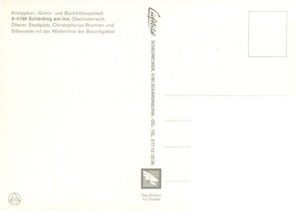 Schaerding Inn AT Oberer Stadtplatz Christophorus Brunnen und Silberzeile mit de – Bild 2